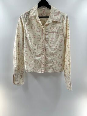 Free People Sleepwear Printed Button Down Top – Women’s Medium